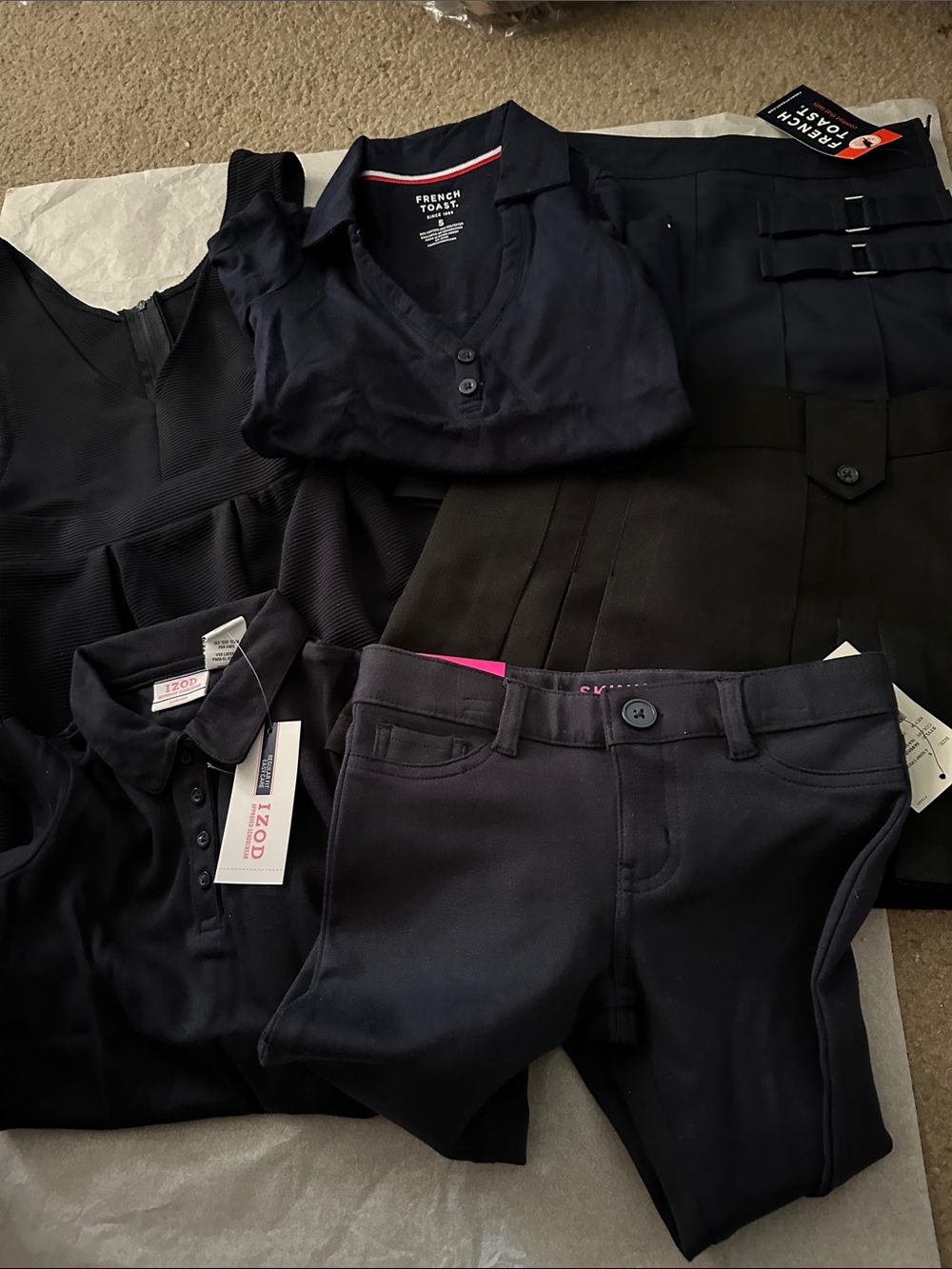 NWT Girls School Uniform Bundle Size 5 | 6-Pc Lot French Toast & IZOD